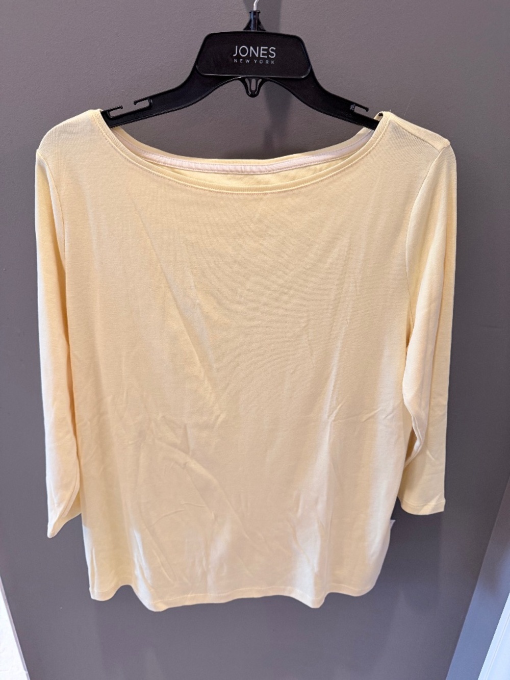 Yellow long sleeve T-shirt made with Pima cotton.